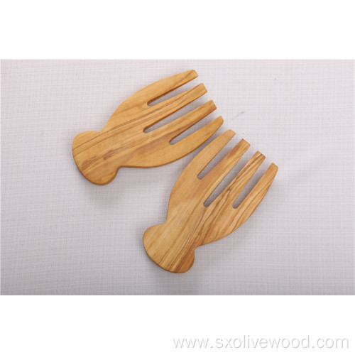 Olive Wood Salad Hands/Severs